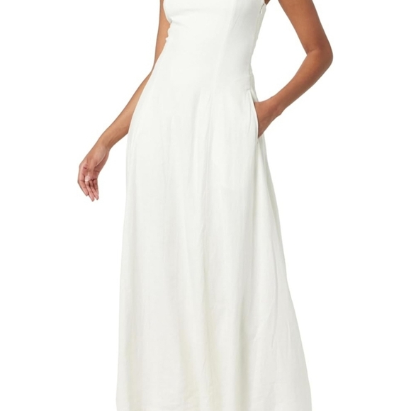 Amazon The Drop | White Strapless Maxi Dress | Size L | NWT - Picture 2 of 16